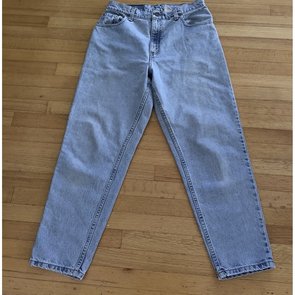 90s Levi's 551 Jeans Women's 30 x 27 Blue Denim Relaxed Fit Tapered Faded VTG US